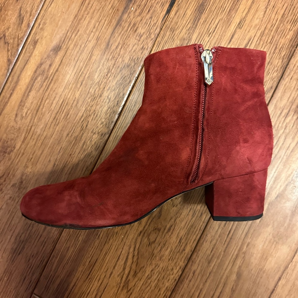 Sam Edelman Red Suede Bootie - Picture 3 of 4